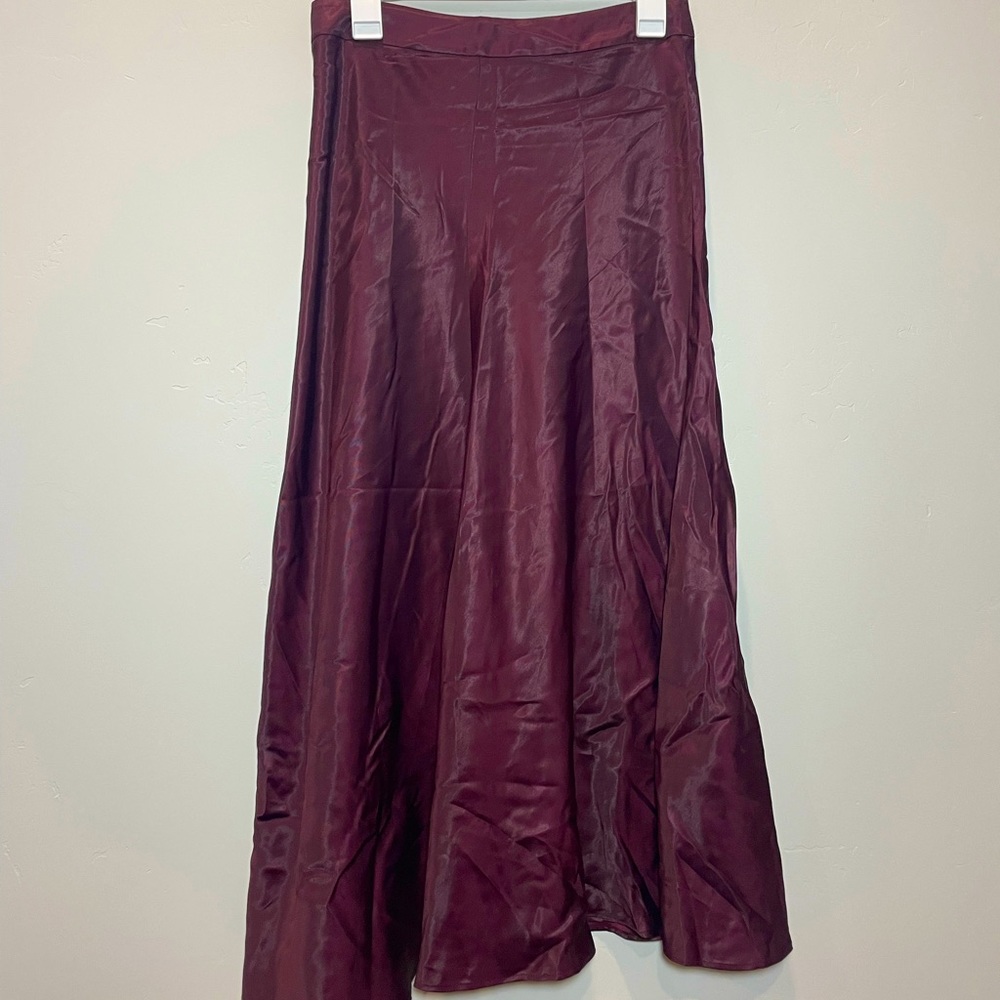 Zara Maxi Silk Skirt M